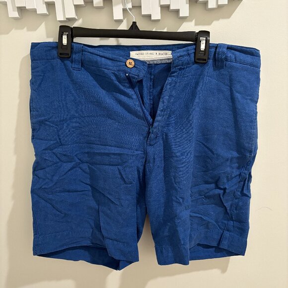 Vintage 1946 Blue Khaki Shorts - Picture 1 of 3